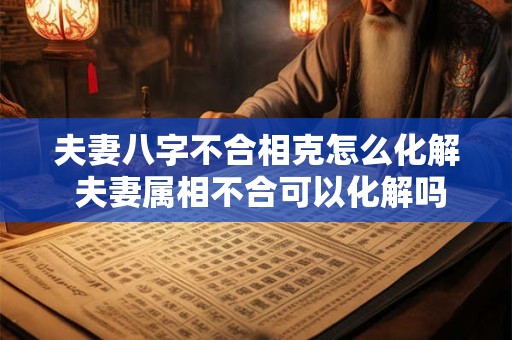 夫妻八字不合相克怎么化解 夫妻属相不合可以化解吗