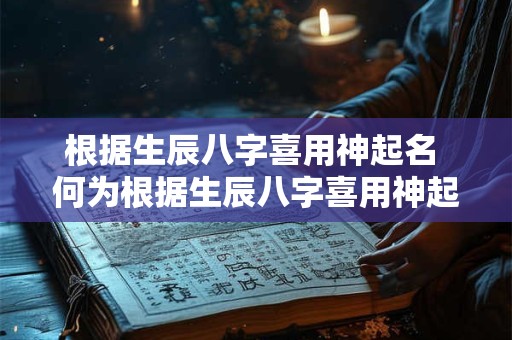 根据生辰八字喜用神起名 何为根据生辰八字喜用神起名