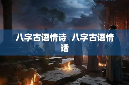 八字古语情诗  八字古语情话