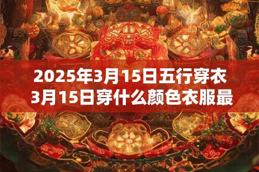 2025年3月15日五行穿衣 3月15日穿什么颜色衣服最旺运