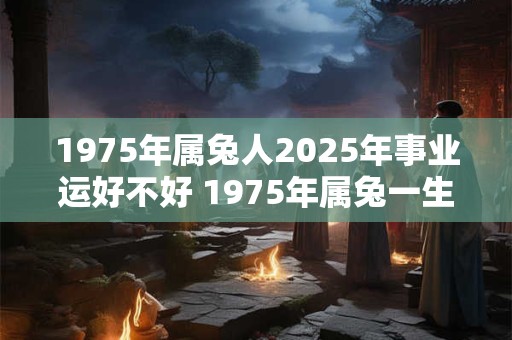 1975年属兔人2025年事业运好不好 1975年属兔一生三大坎