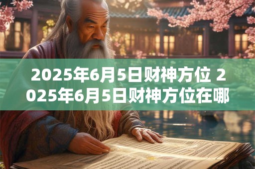 2025年6月5日财神方位 2025年6月5日财神方位在哪 2025年6月5日财神方位 2025年6月5日财神方位在哪