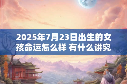 2025年7月23日出生的女孩命运怎么样 有什么讲究
