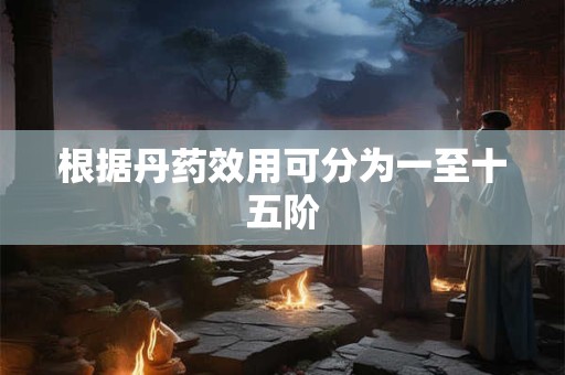 根据丹药效用可分为一至十五阶