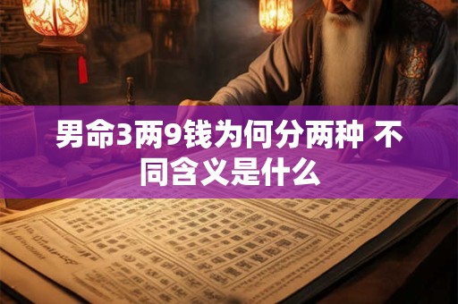 男命3两9钱为何分两种 不同含义是什么
