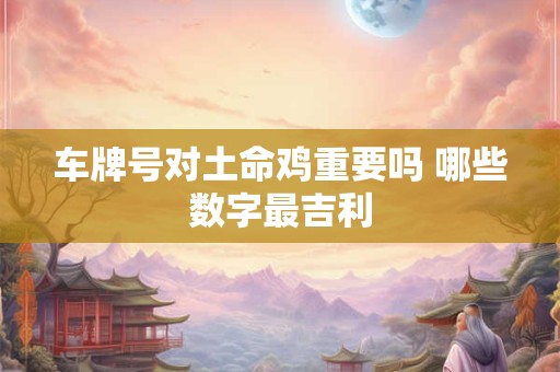 车牌号对土命鸡重要吗 哪些数字最吉利