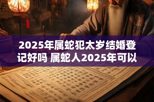2025年属蛇犯太岁结婚登记好吗 属蛇人2025年可以结婚吗
