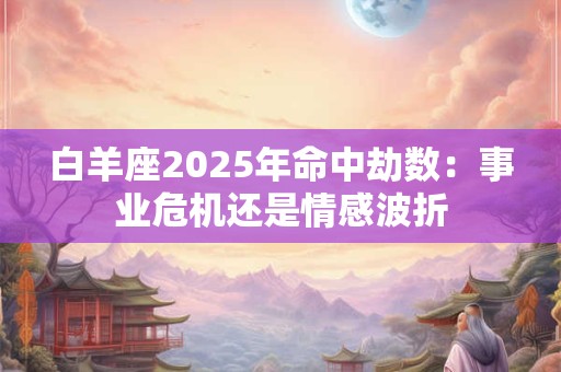 白羊座2025年命中劫数：事业危机还是情感波折