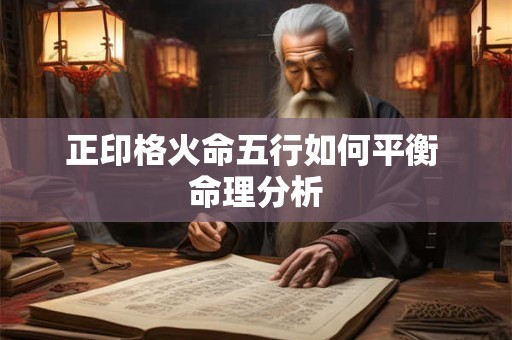 正印格火命五行如何平衡 命理分析