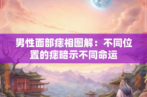 男性面部痣相图解：不同位置的痣暗示不同命运