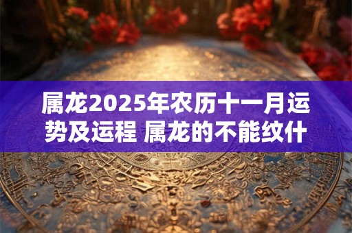属龙2025年农历十一月运势及运程 属龙的不能纹什么