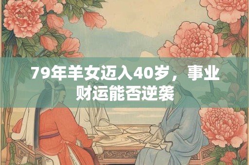 79年羊女迈入40岁，事业财运能否逆袭