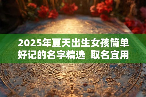 2025年夏天出生女孩简单好记的名字精选  取名宜用字
