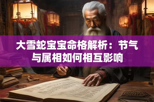 大雪蛇宝宝命格解析：节气与属相如何相互影响