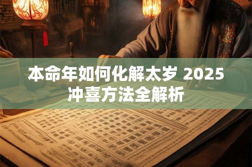 本命年如何化解太岁 2025冲喜方法全解析
