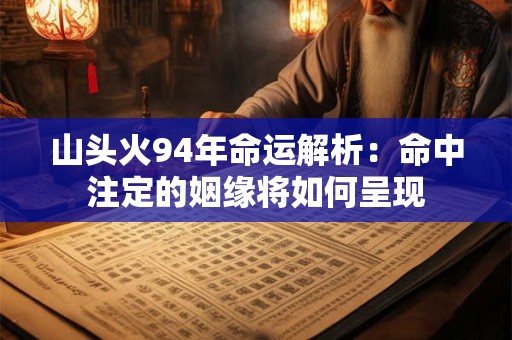山头火94年命运解析：命中注定的姻缘将如何呈现