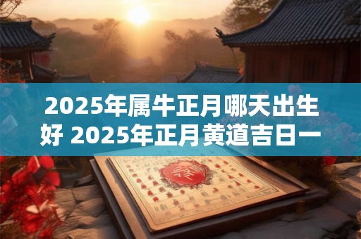 2025年属牛正月哪天出生好 2025年正月黄道吉日一览！
