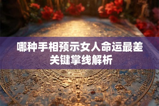 哪种手相预示女人命运最差 关键掌线解析