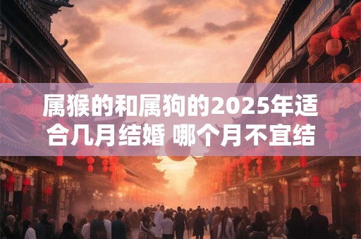 属猴的和属狗的2025年适合几月结婚 哪个月不宜结婚
