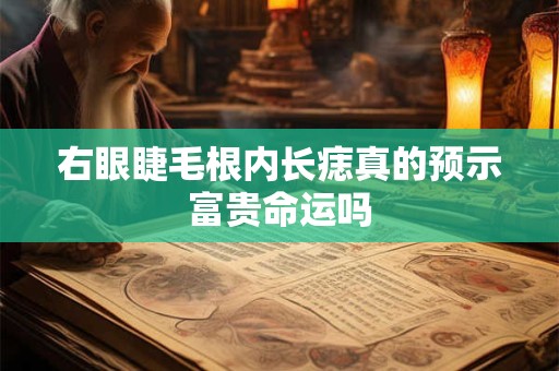 右眼睫毛根内长痣真的预示富贵命运吗