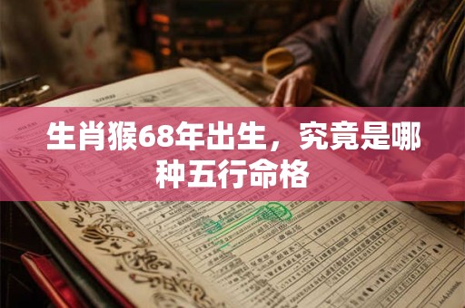 生肖猴68年出生，究竟是哪种五行命格