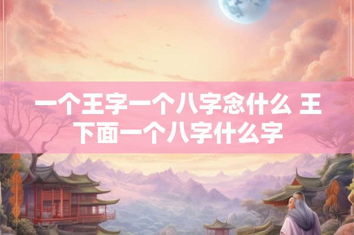 一个王字一个八字念什么 王下面一个八字什么字