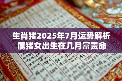 生肖猪2026年7月运势解析 属猪女出生在几月富贵命