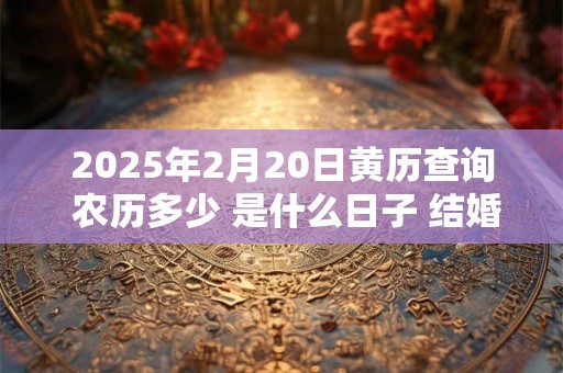 2025年2月20日黄历查询 农历多少 是什么日子 结婚吉时
