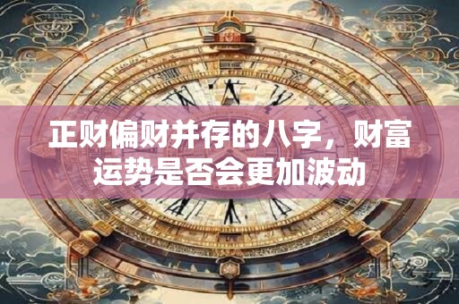 正财偏财并存的八字，财富运势是否会更加波动