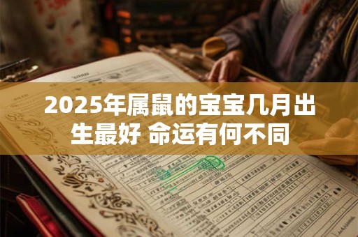 2025年属鼠的宝宝几月出生最好 命运有何不同