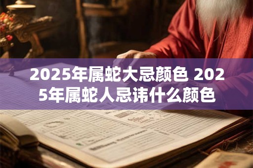 2026年属蛇大忌颜色 2026年属蛇人忌讳什么颜色