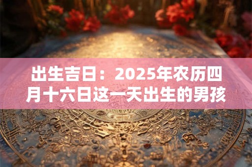 出生吉日：2025年农历四月十六日这一天出生的男孩好不好