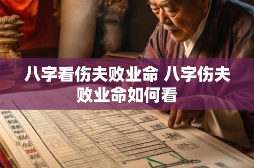八字看伤夫败业命 八字伤夫败业命如何看