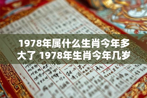 1978年属什么生肖今年多大了 1978年生肖今年几岁