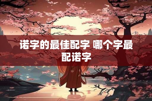 诺字的最佳配字 哪个字最配诺字