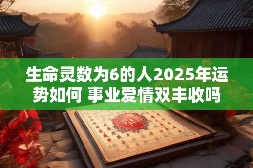 生命灵数为6的人2025年运势如何 事业爱情双丰收吗