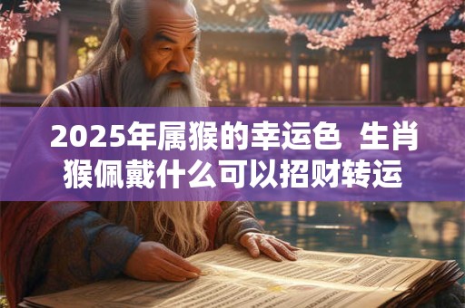 2025年属猴的幸运色  生肖猴佩戴什么可以招财转运