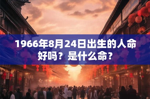 1966年8月24日出生的人命好吗?是什么命? 1966年8月24日出生的人命好吗?是什么命?