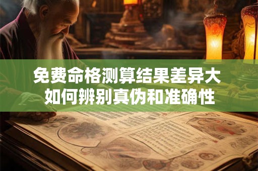 免费命格测算结果差异大 如何辨别真伪和准确性