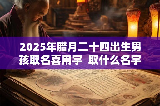 2025年腊月二十四出生男孩取名喜用字  取什么名字比较吉利