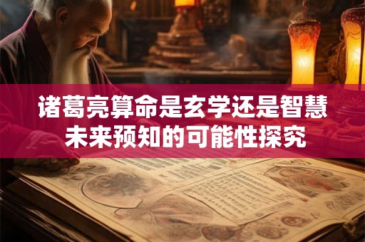 诸葛亮算命是玄学还是智慧 未来预知的可能性探究