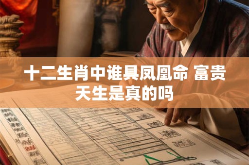 十二生肖中谁具凤凰命 富贵天生是真的吗