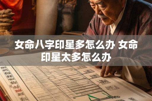 女命八字印星多怎么办 女命印星太多怎么办