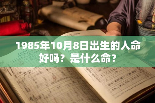 1985年10月8日出生的人命好吗？是什么命？