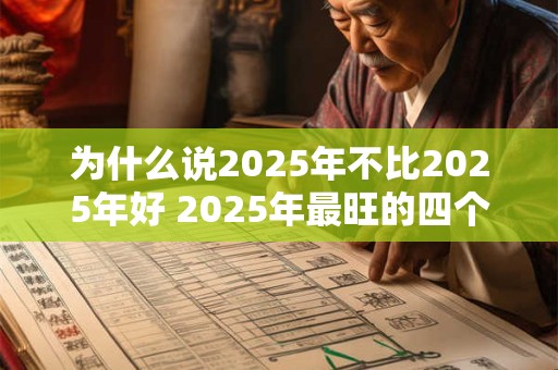 为什么说2025年不比2025年好 2025年最旺的四个属相