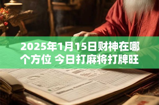 2026年1月15日财神在哪个方位 今日打麻将打牌旺运方位 2026年1月15日财神在哪个方位 今日打麻将打牌旺运方位