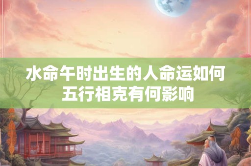 水命午时出生的人命运如何 五行相克有何影响