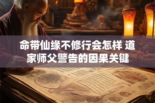 命带仙缘不修行会怎样 道家师父警告的因果关键