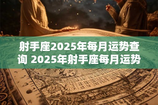 射手座2025年每月运势查询 2025年射手座每月运势分析