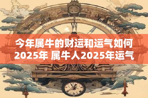 今年属牛的财运和运气如何2025年 属牛人2025年运气好吗